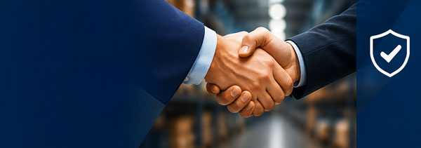 Business handshake representing GlobalNexa's promise to buyers